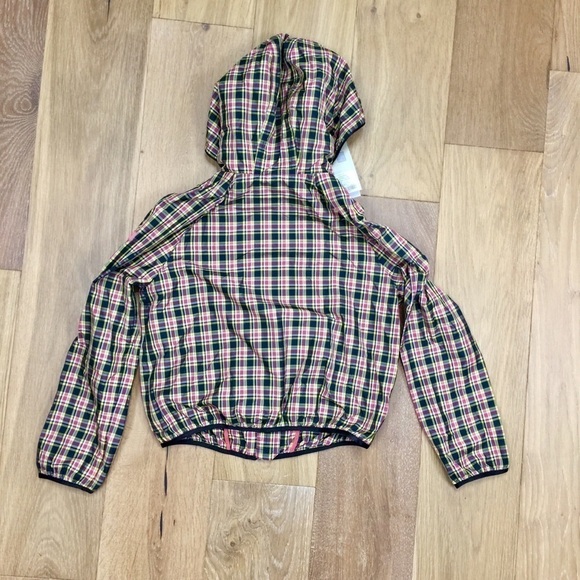 BURBERRY Brenty Check Hooded Jacket  Bright Coral Pink Girl's Size 8Y - Picture 10 of 12